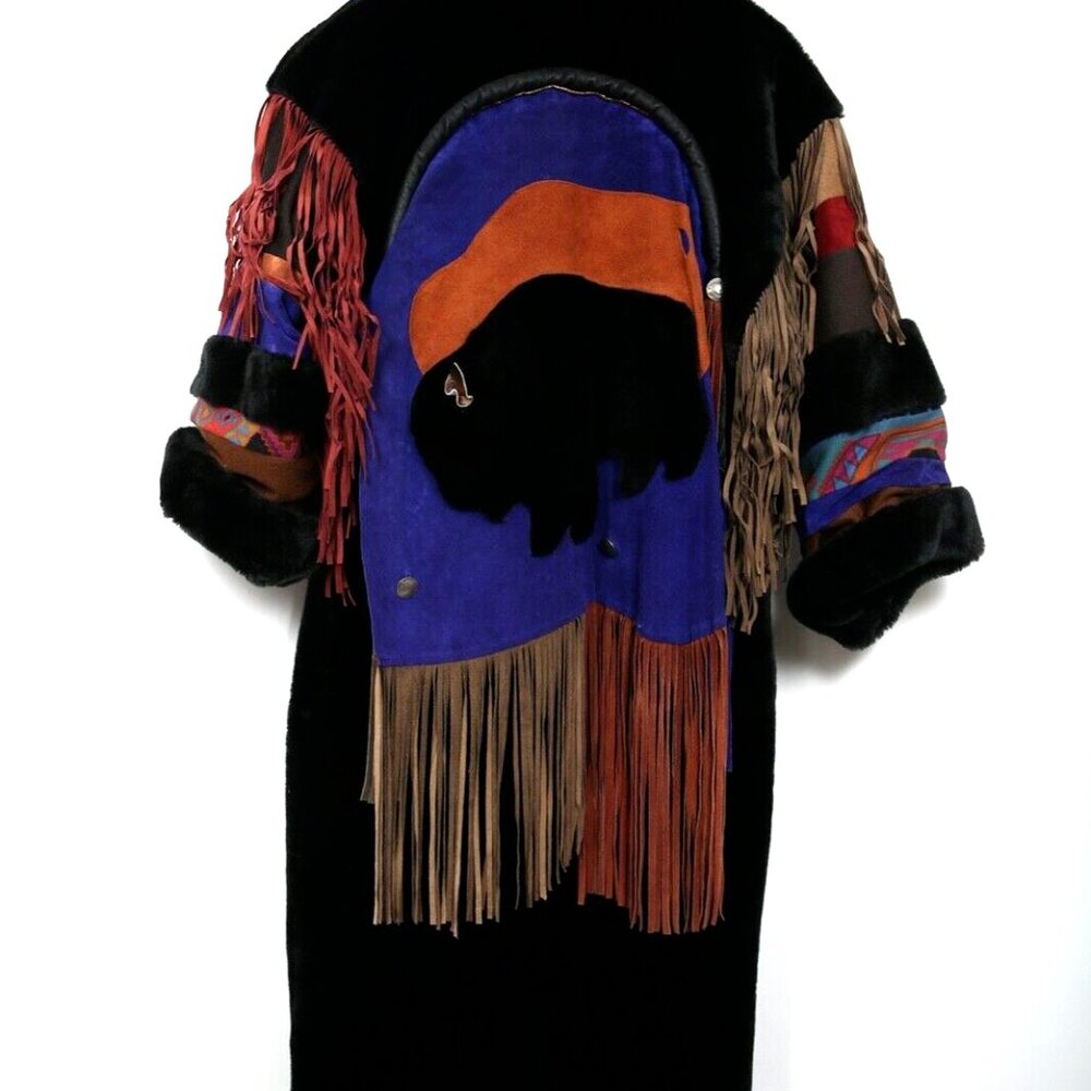 Where the Buffalo Roam Vintage Coat Cowgirl Western Southwestern Yellowstone